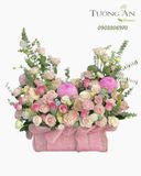  Hoa Cắm Hộp Khoảnh Khắc Tươi Hồng - HCH31 