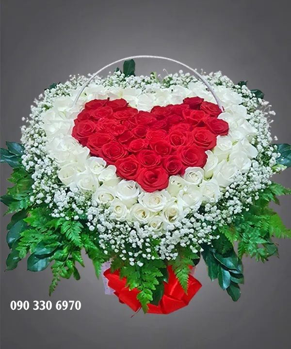  Giỏ Hoa Trái Tim Bất Tận - A307 