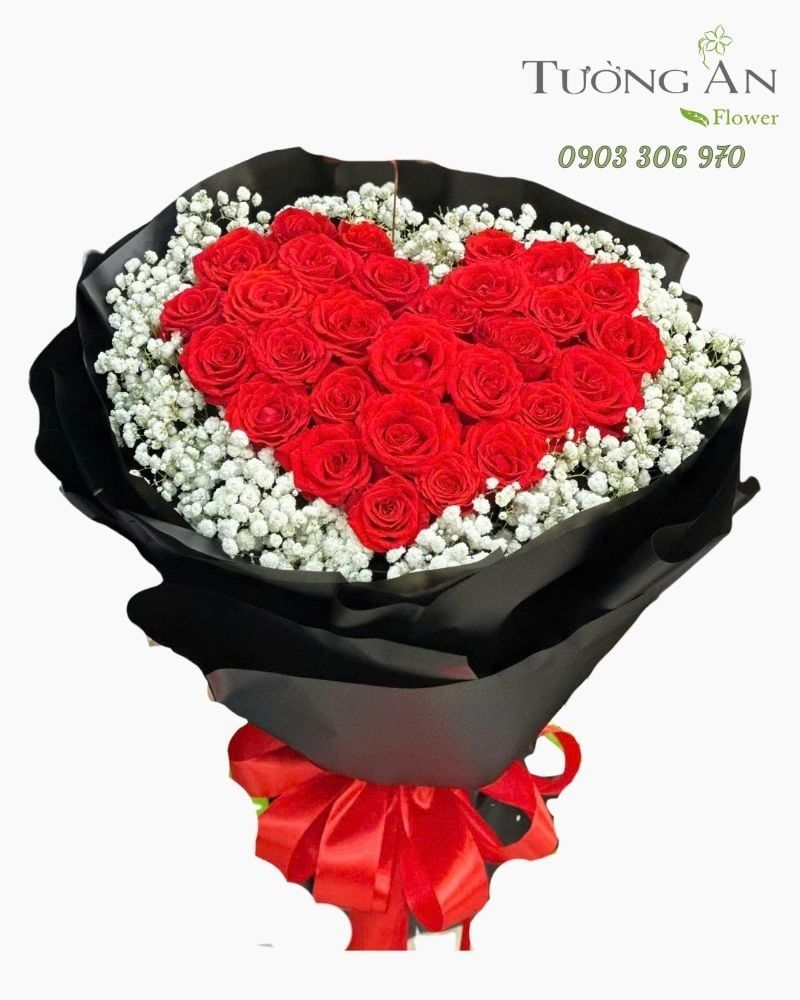  Bó Hoa Hồng Đỏ Cổ Điển - HBT43 