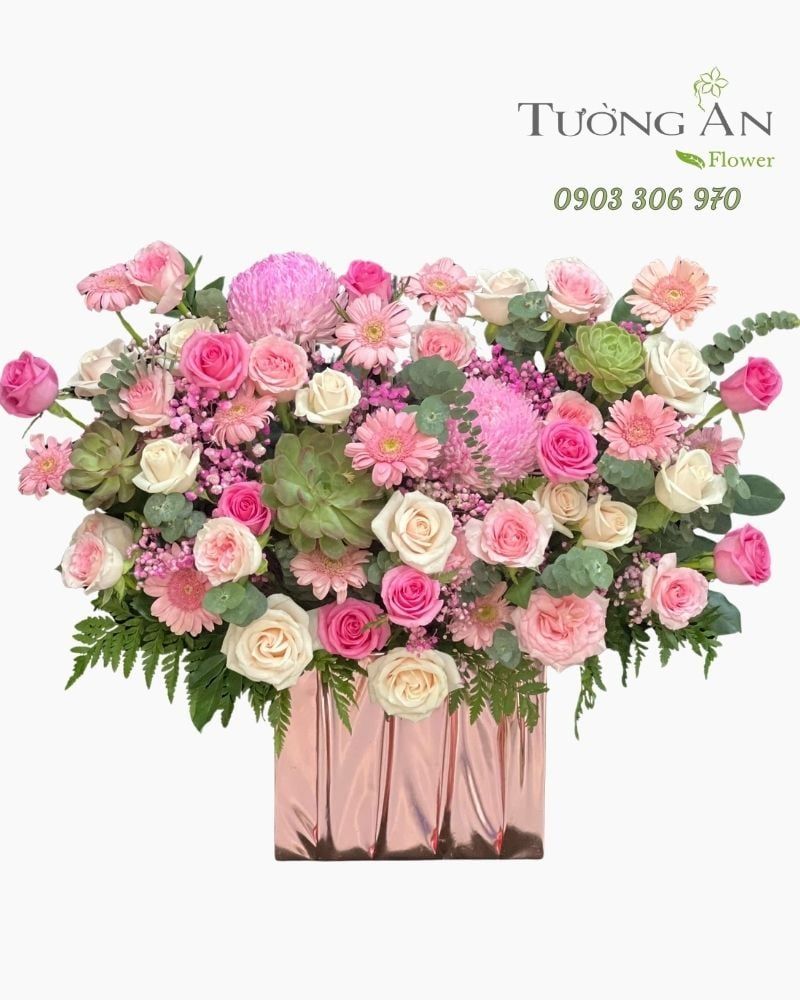  Hoa Cắm Hộp Khúc Xuân Dịu Êm - HCH128 