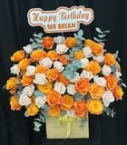  Hoa Cắm Hộp Cam Ngọc Hài Hòa - HCH91 