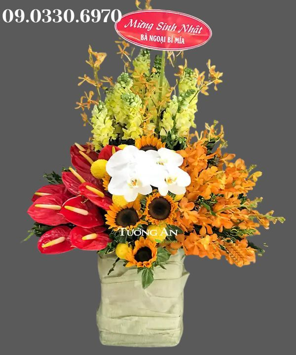  Hộp Hoa Mừng Sinh Nhật Ngoại - B160 