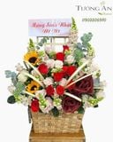  Giỏ Hoa Sắc Hoa Hân Hoan - GH03 