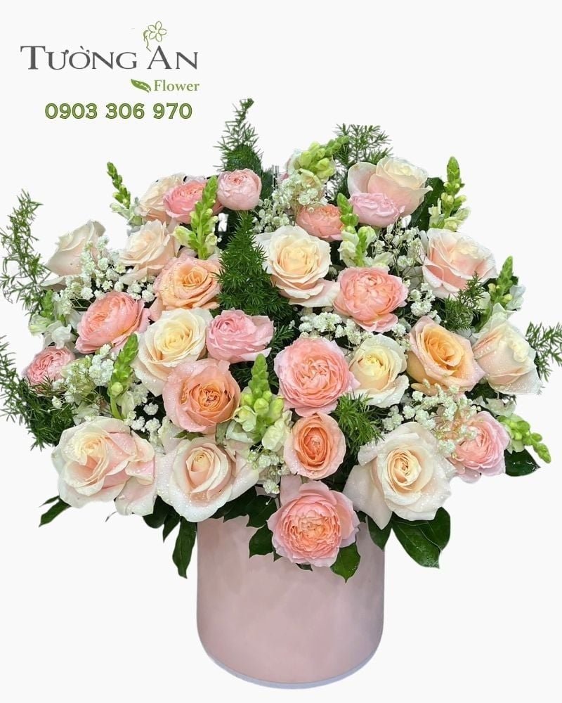  Hoa Cắm Hộp Sớm Mai Dịu Êm - HCH149 