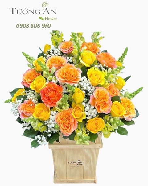 Hoa Cắm Hộp Ánh Dương Rạng Rỡ - HCH129