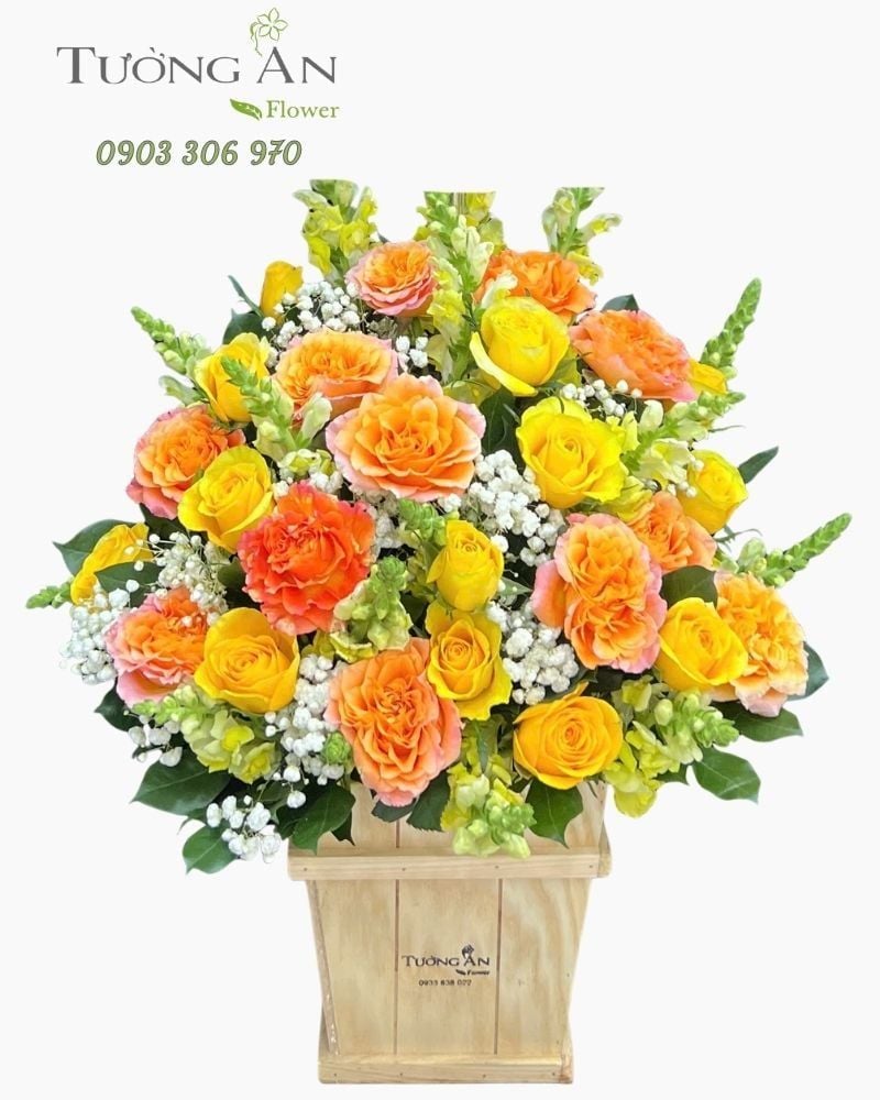  Hoa Cắm Hộp Ánh Dương Rạng Rỡ - HCH129 