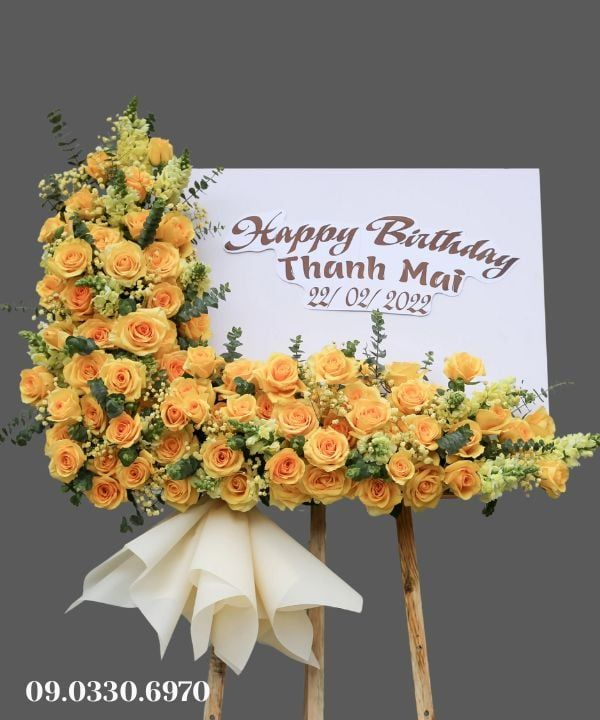  Kệ Hoa Chúc Mừng Sinh Nhật Sang Trọng - B462 
