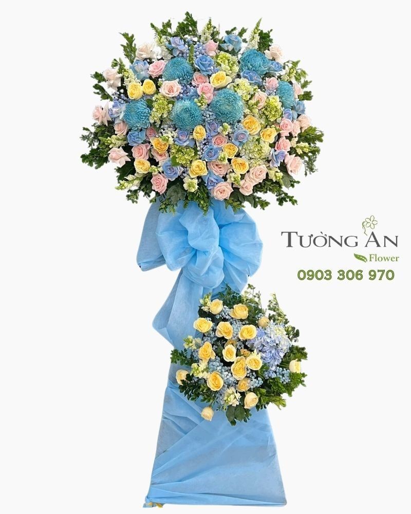  Hoa Chúc Mừng Lam Ngọc Cát Tường - HCM106 
