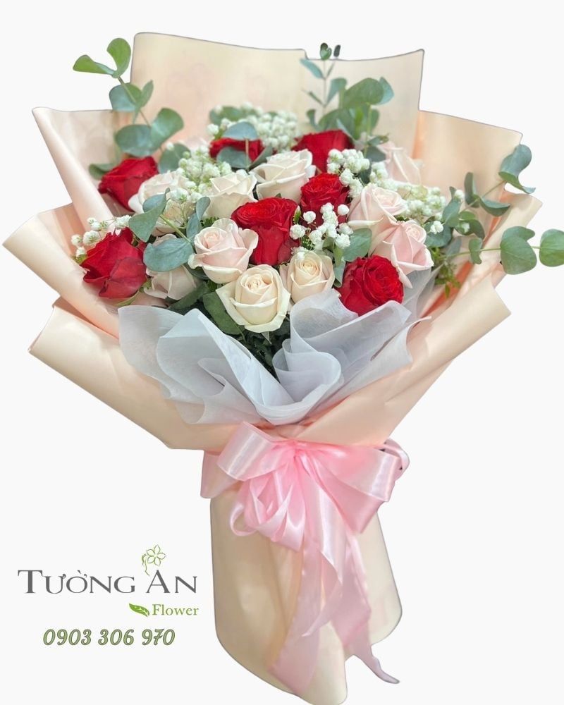  Bó Hoa Hai Sắc Yêu Thương - HBD35 