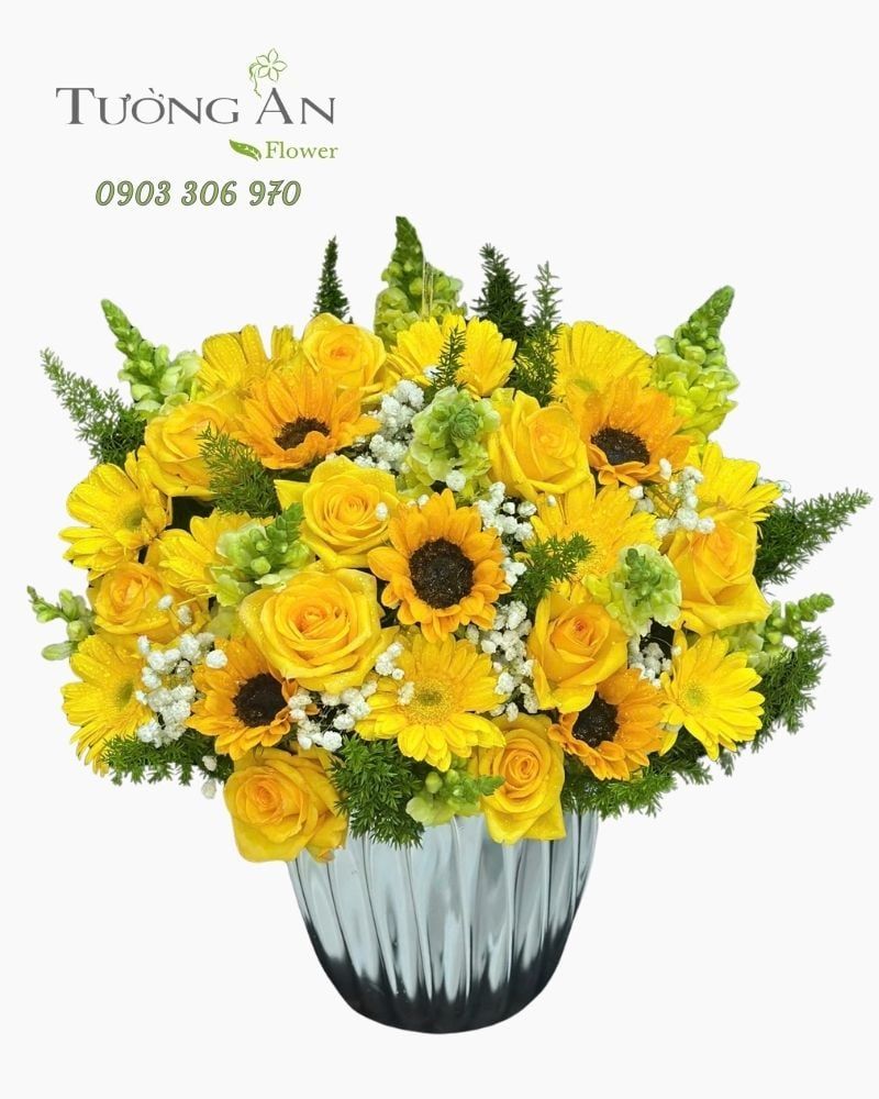  Hoa Cắm Hộp Dương Quang Phú Quý - HCH84 