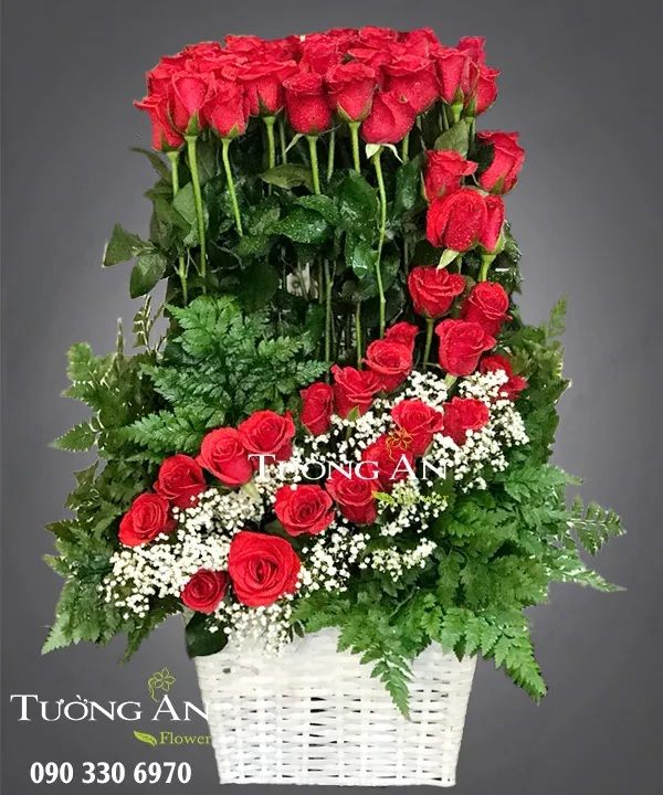  Giỏ Hoa Suối Hoa - A314 