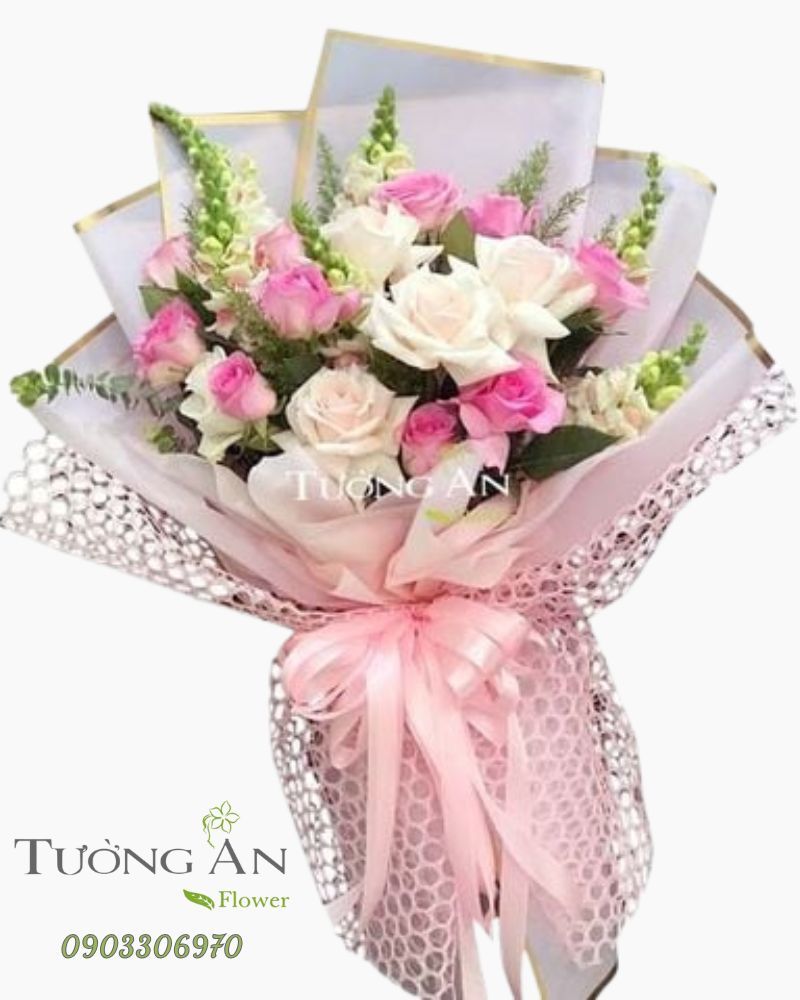  Bó Hoa Son Hồng - A183 