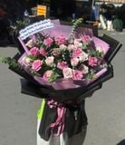  Bó Hoa Dạ Khúc Hồng Tím - HBD100 