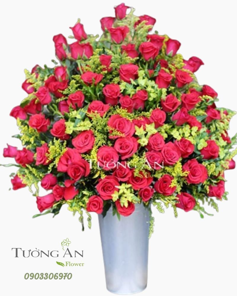  Bình Hoa Hồng Đỏ - S84 