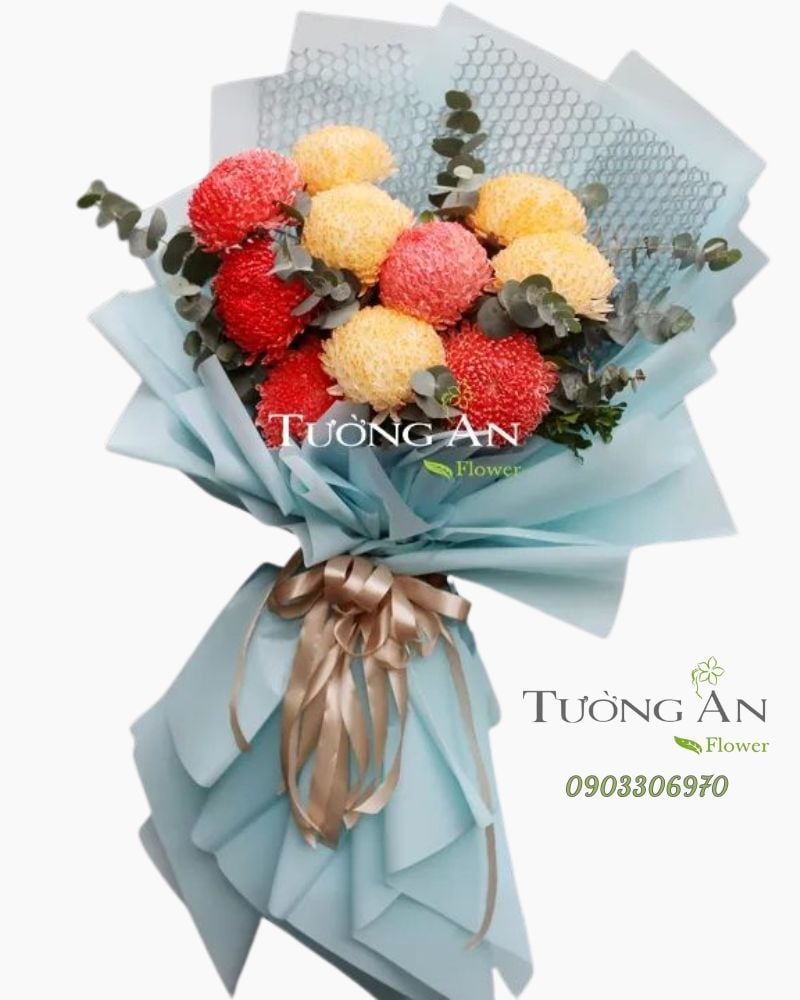  Bó Hoa Cúc Mẫu Đơn - A165 