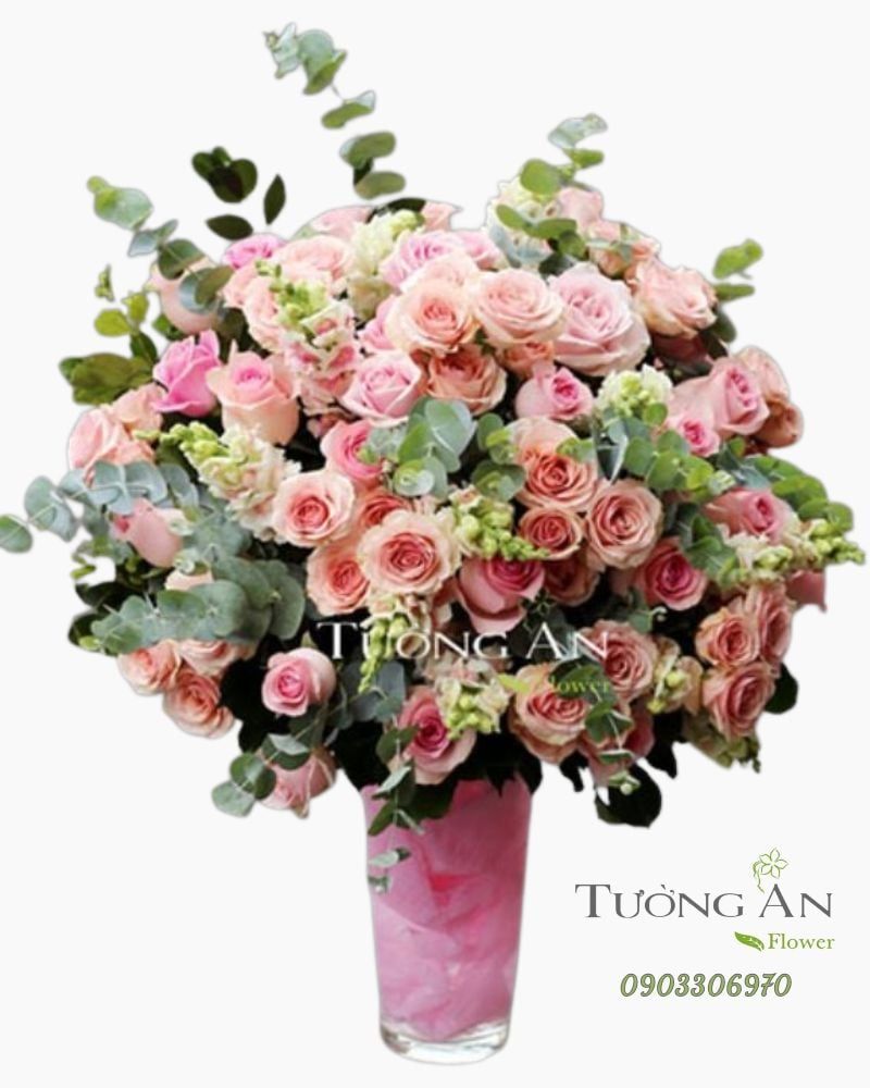  Bình Hoa Môi Hồng - S592 