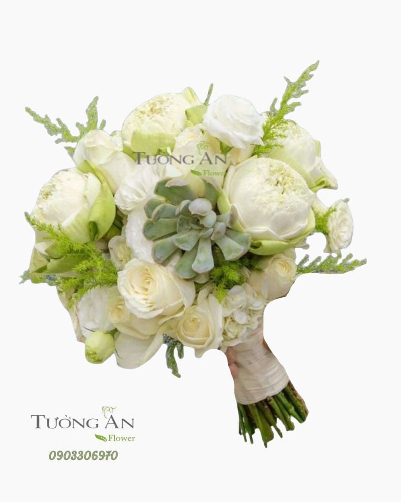  Bó Hoa Cưới Dấu Yêu Xanh Ngọc – HC31 