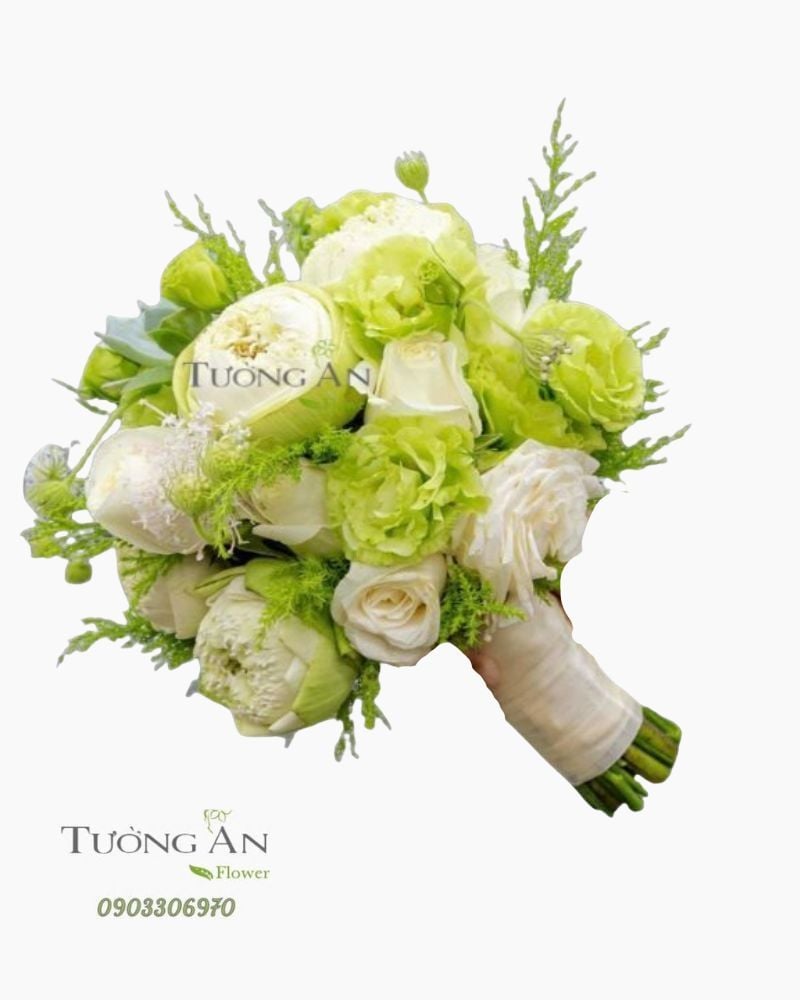  Bó Hoa Cưới Sắc Xanh Thanh Khiết – HC27 