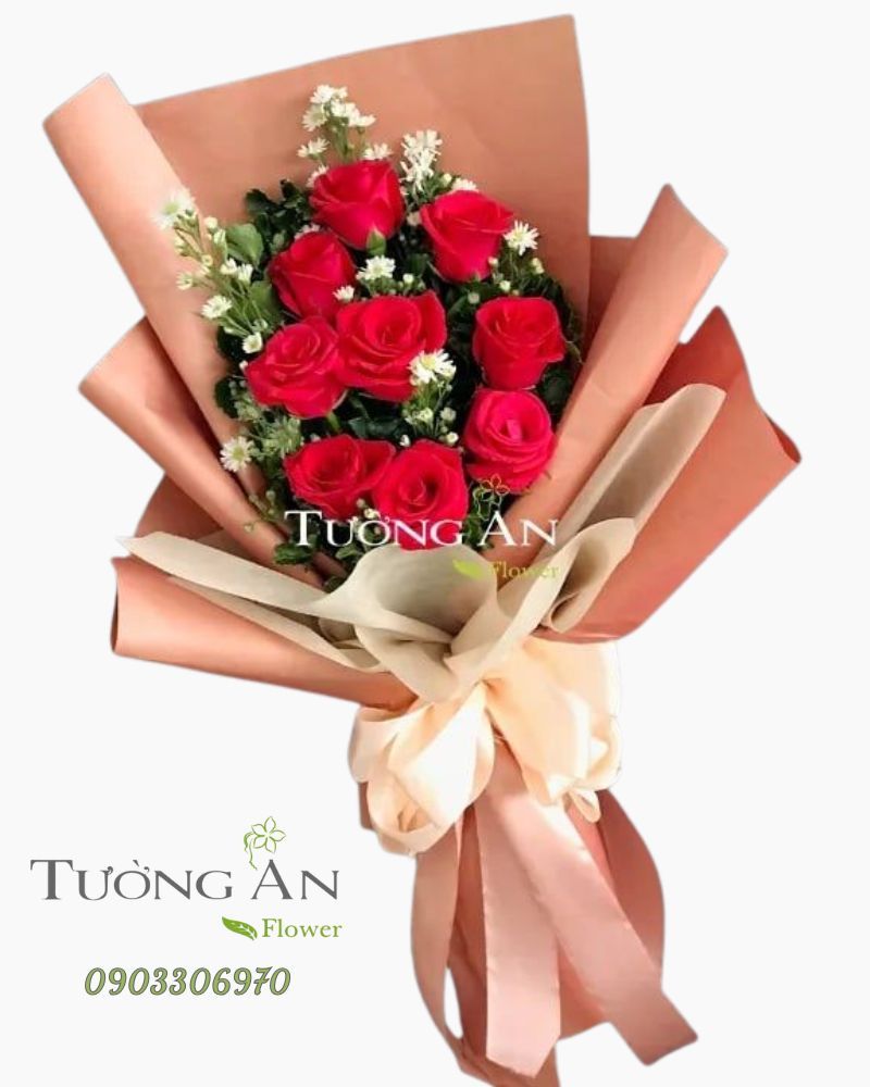  Bó Hoa Đỏ Thắm - A160 