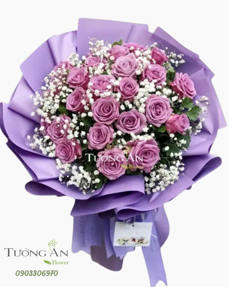  Bó Hoa Hồng Tím - B52 