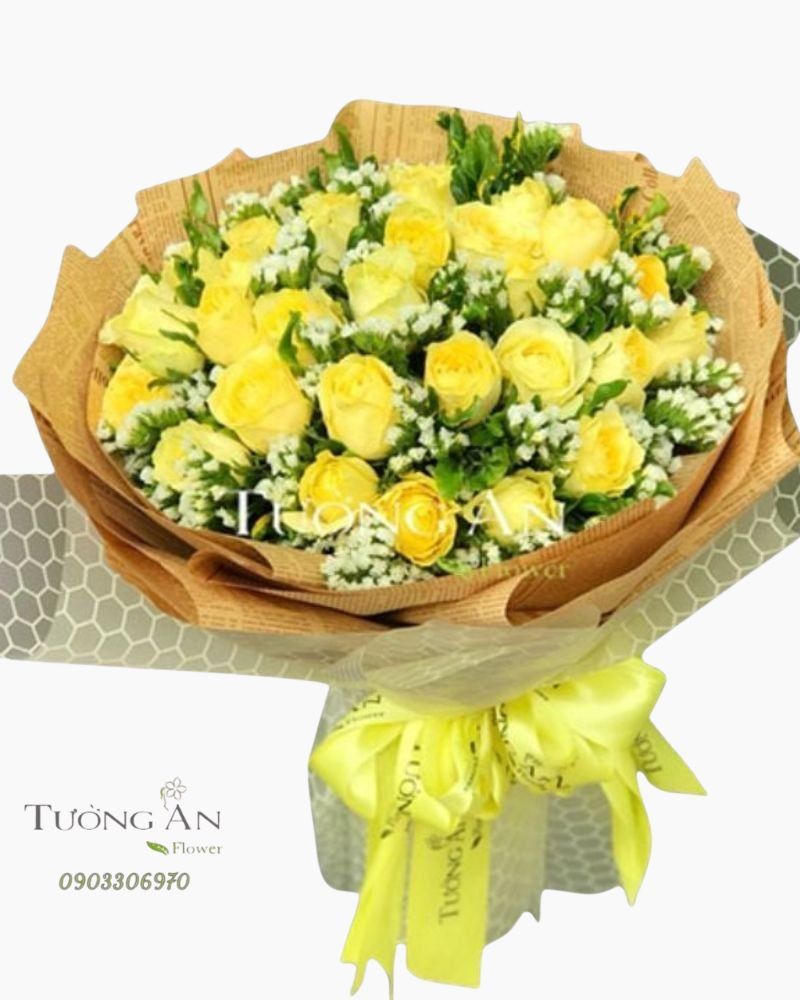  Bó Hoa Hồng Vàng - S124 