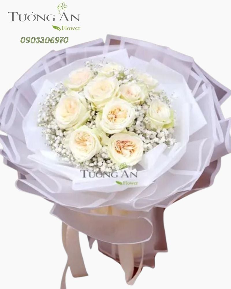  Bó Hoa Hồng White Ohara - B38 
