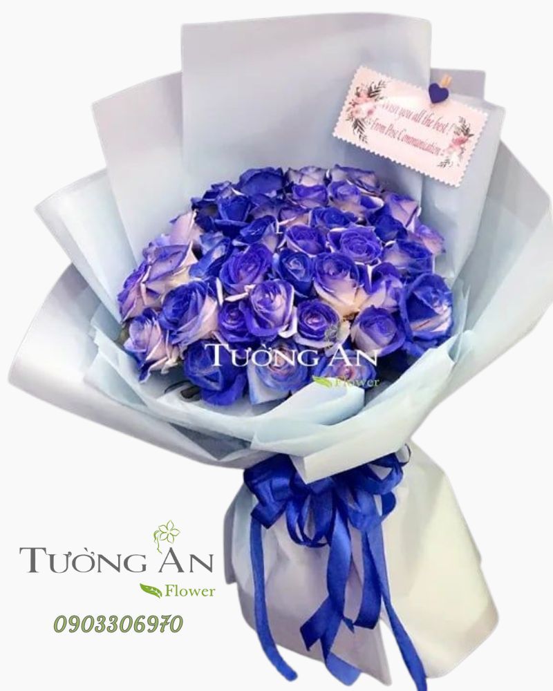  Bó Hoa Hồng Xanh - A187 