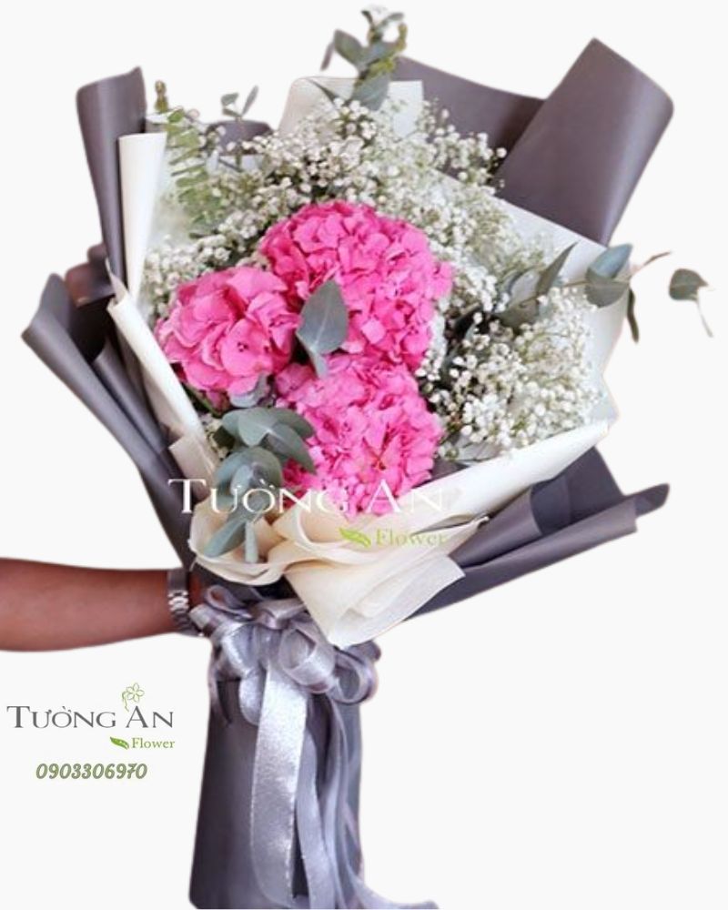  Bó Hoa Mây Hồng - S375 