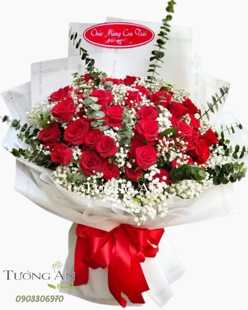  Bó Hoa Sắc Đỏ - A83 