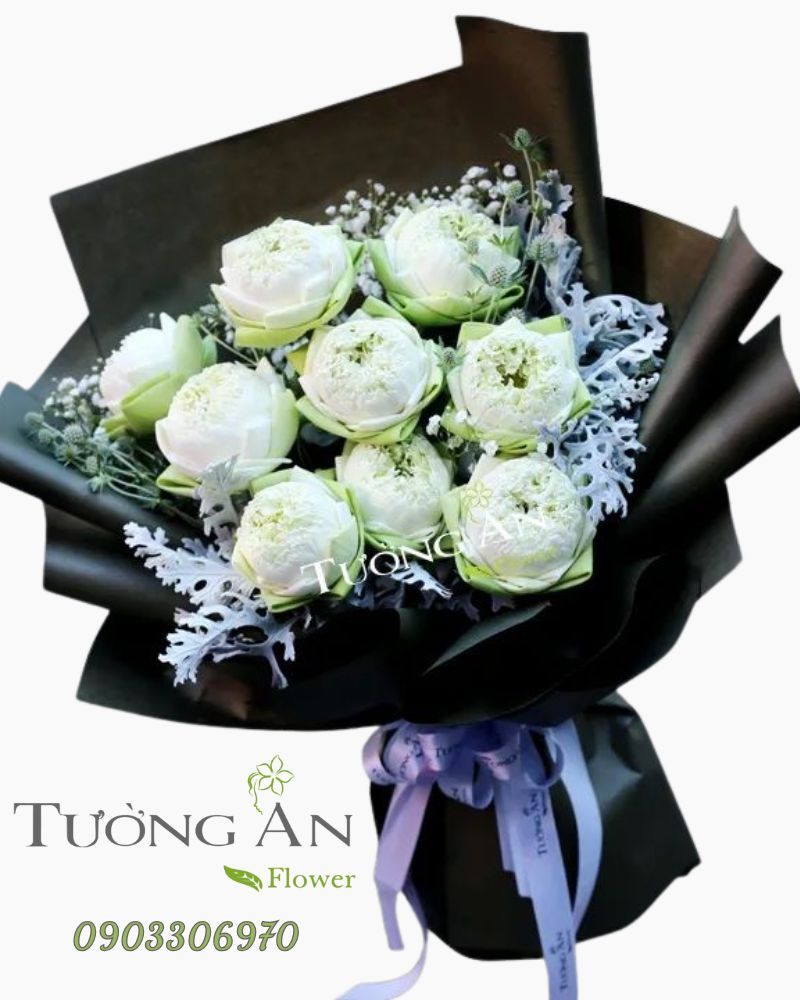  Bó Hoa Sen Trắng - A19 