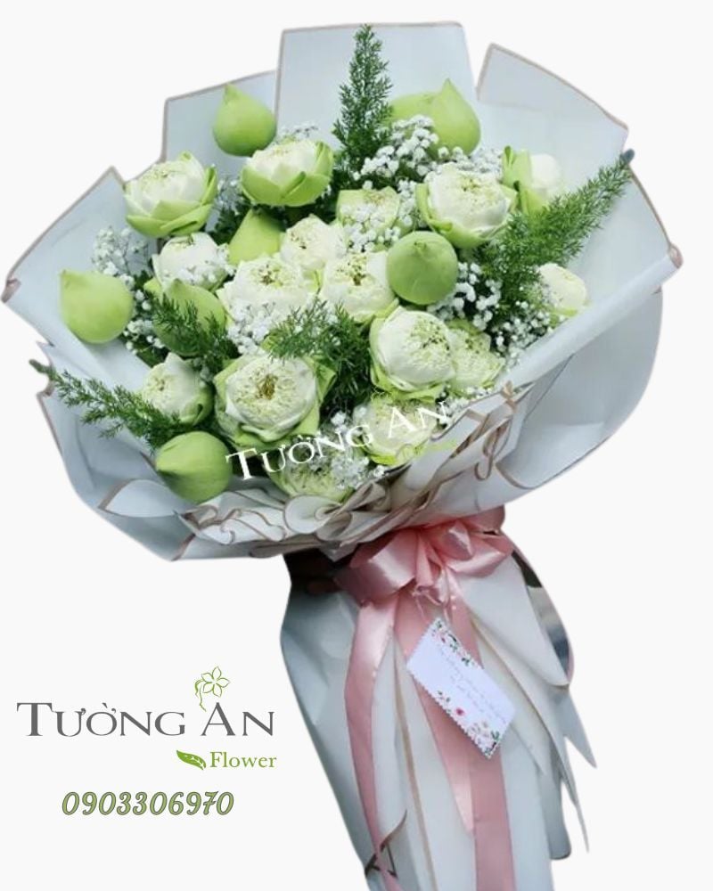  Bó Hoa Sen Trắng - A22 