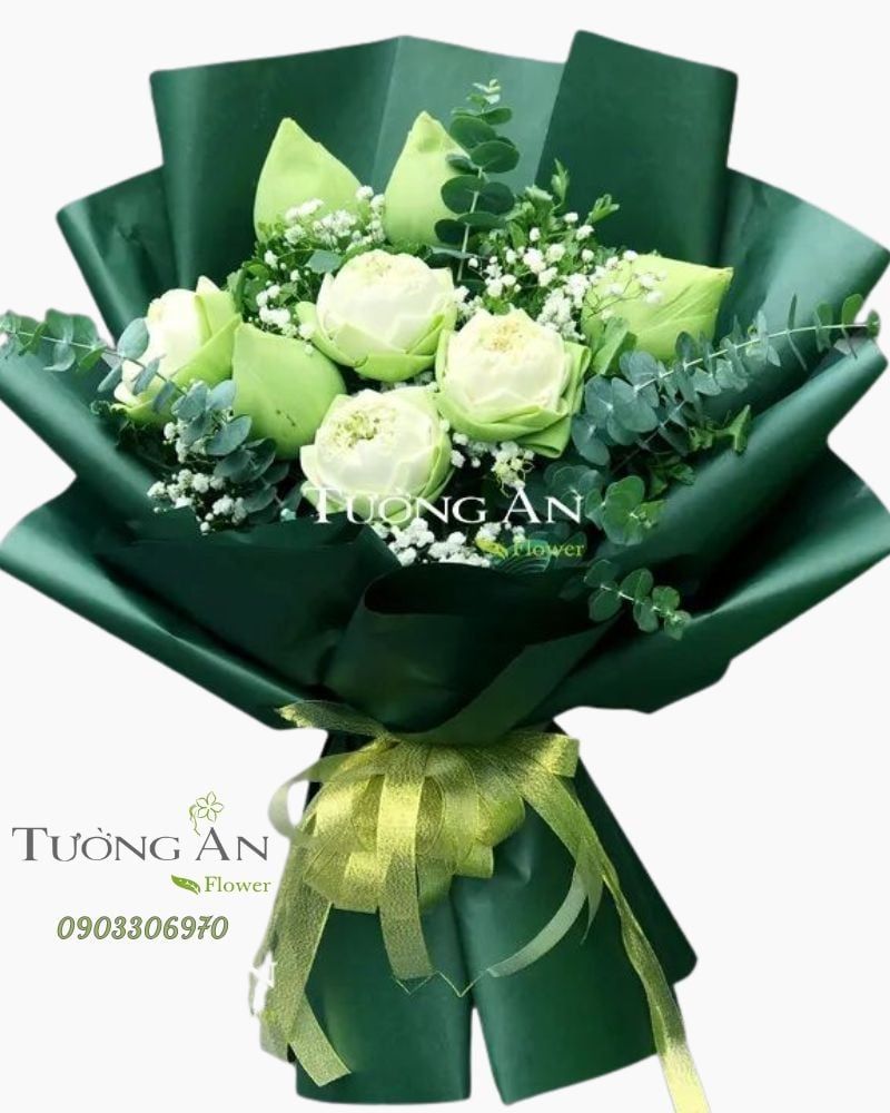  Bó Hoa Sen Trắng - A81 