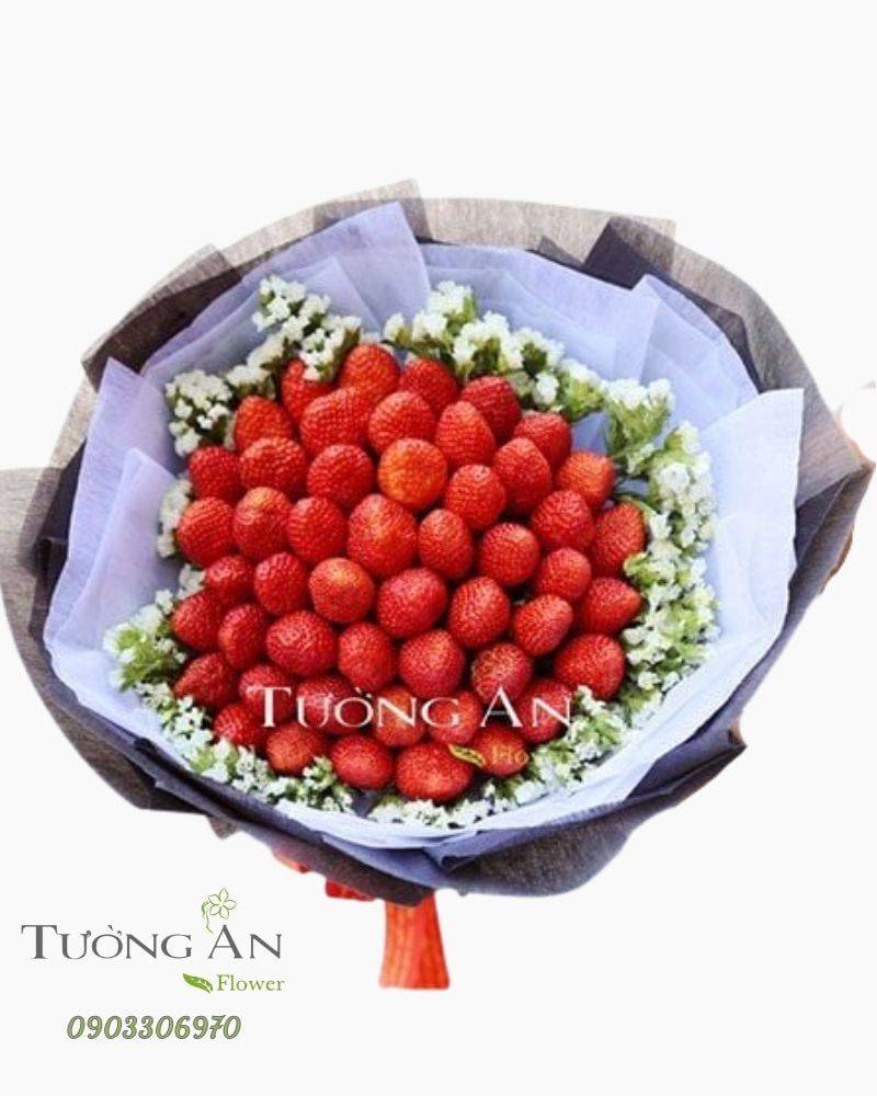  Bó Hoa Trái Cây Bé Dâu - S211 