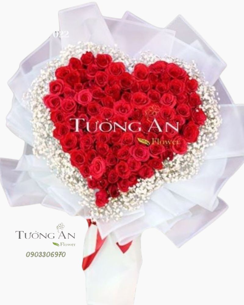  Bó Hoa Trái Tim Tình Yêu - S522 