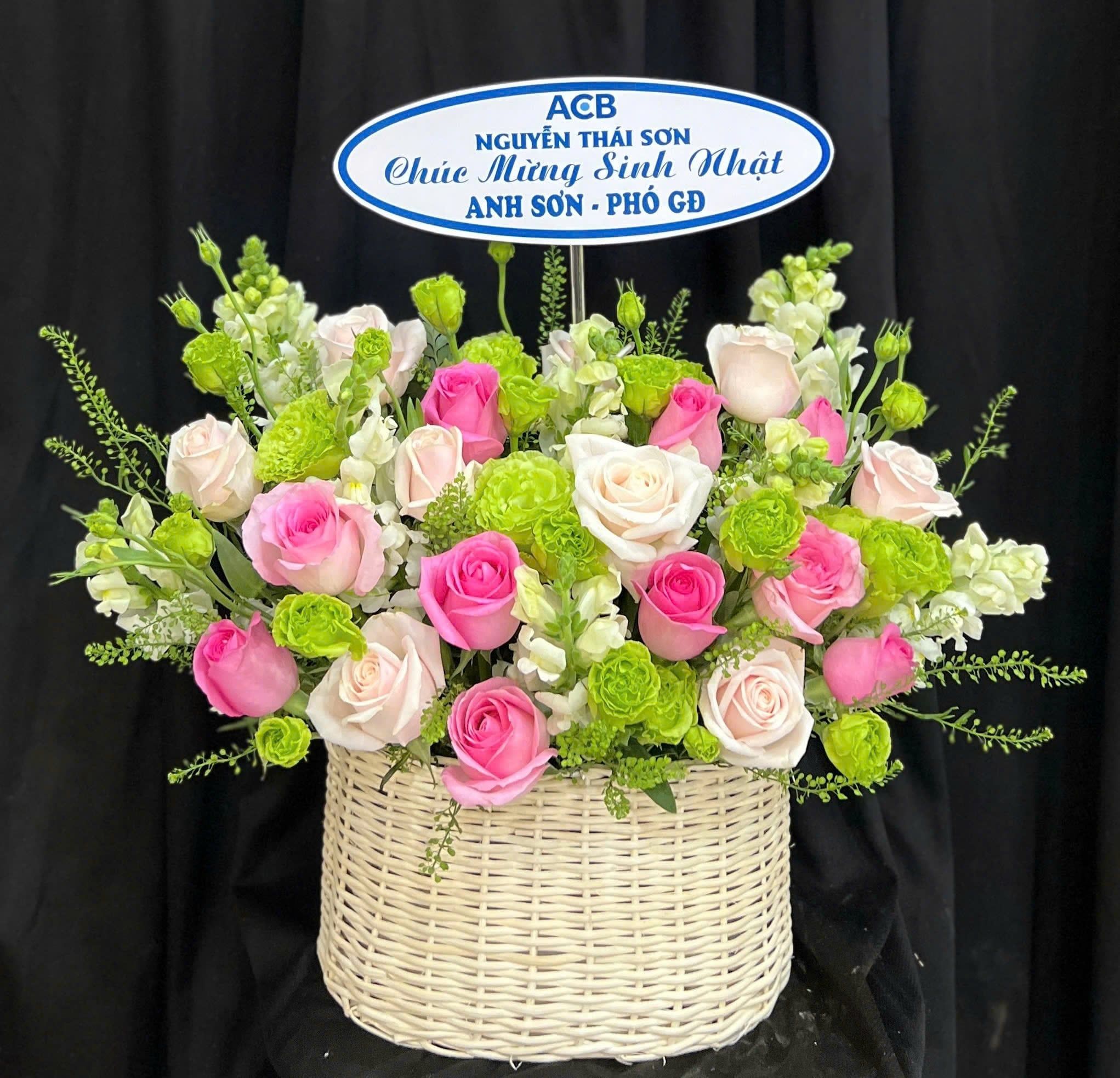  Giỏ Hoa Ngọc Hương Thanh Khiết - GH13 