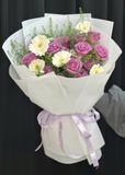  Bó Hoa Tím Nhạt Dịu Êm - HBD77 