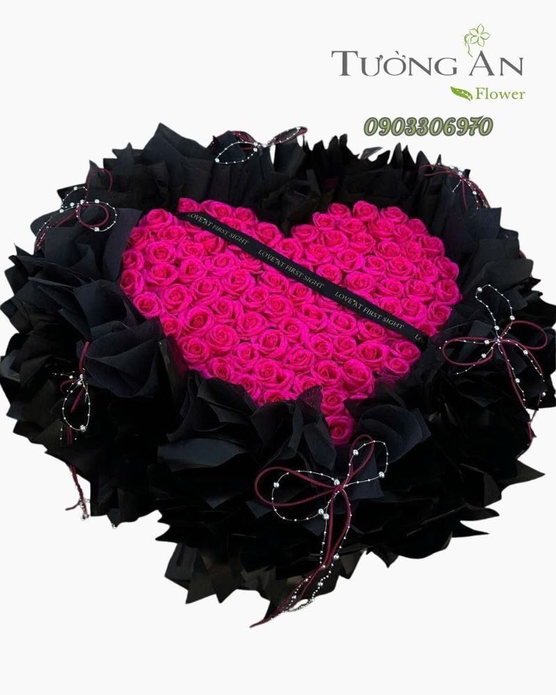  Bó Hoa Sáp Trái Tim Cháy Bỏng - HST17 