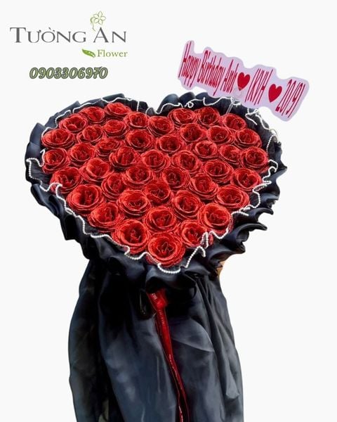 Bó Hoa Sáp Trái Tim Đỏ Bất Diệt - HST20