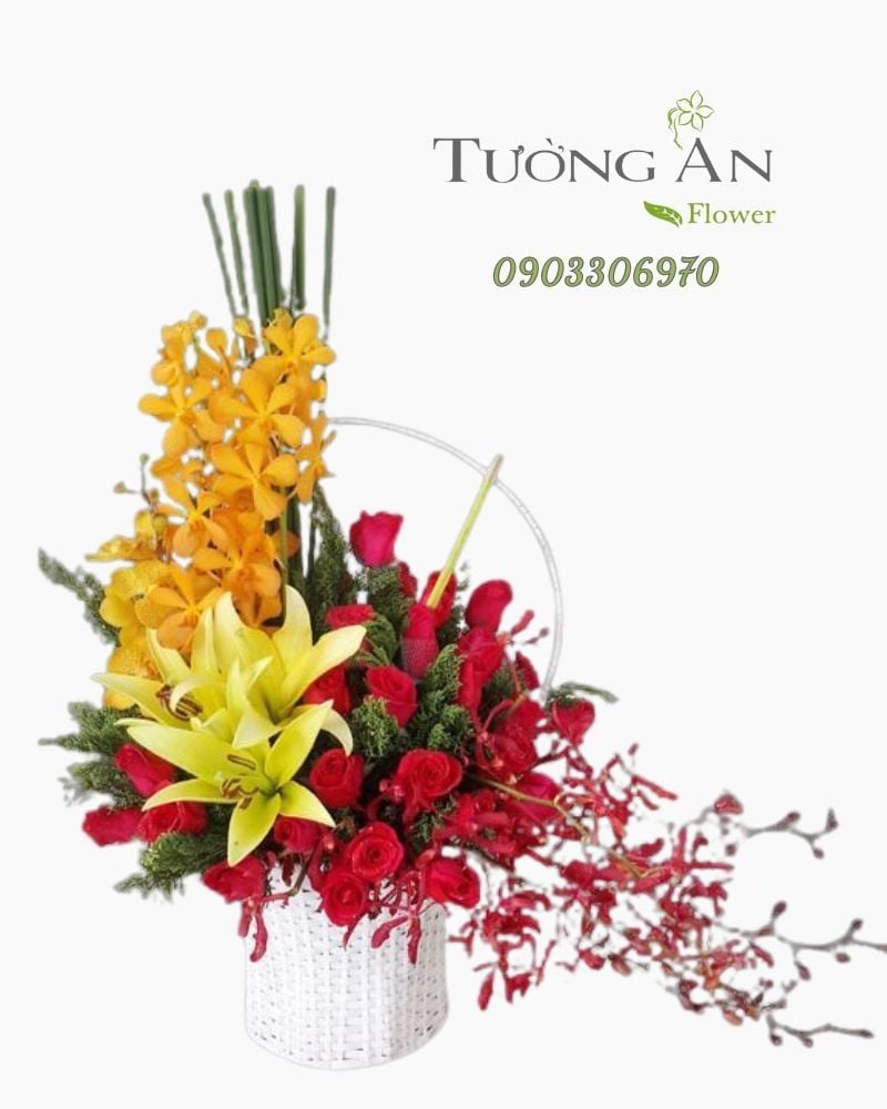  Giỏ Hoa Chắp Cánh - S70 