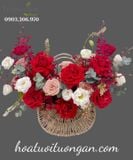  Giỏ Hoa Đỏ Mê Hoặc - MM183 