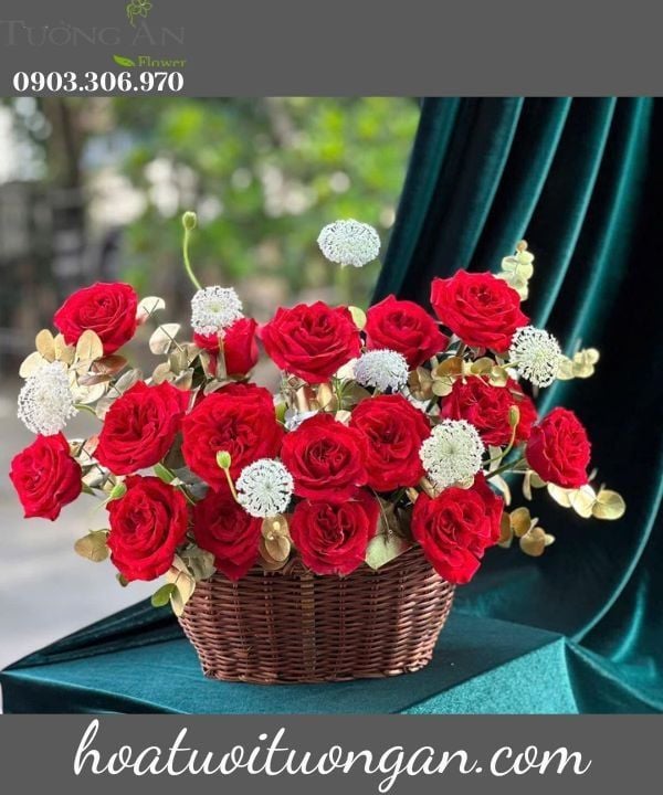  Giỏ Hoa Đoá Quyền Lực - MM186 