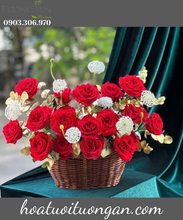  Giỏ Hoa Đoá Quyền Lực - MM186 