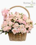  Giỏ Hoa Duyên Hồng - A313 