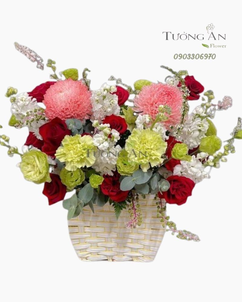  Giỏ Hoa Hòa Sắc Rạng Ngời - MM184 