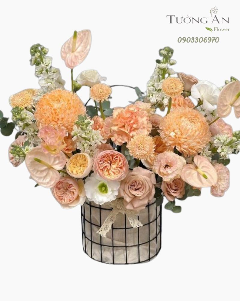  Giỏ Hoa Hương Đào - MM187 
