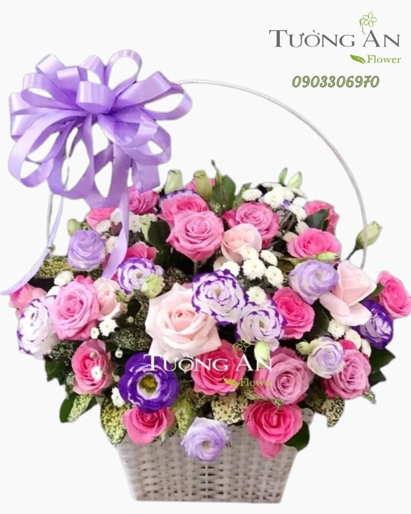  Giỏ Hoa Ngọc Sắc - A316 