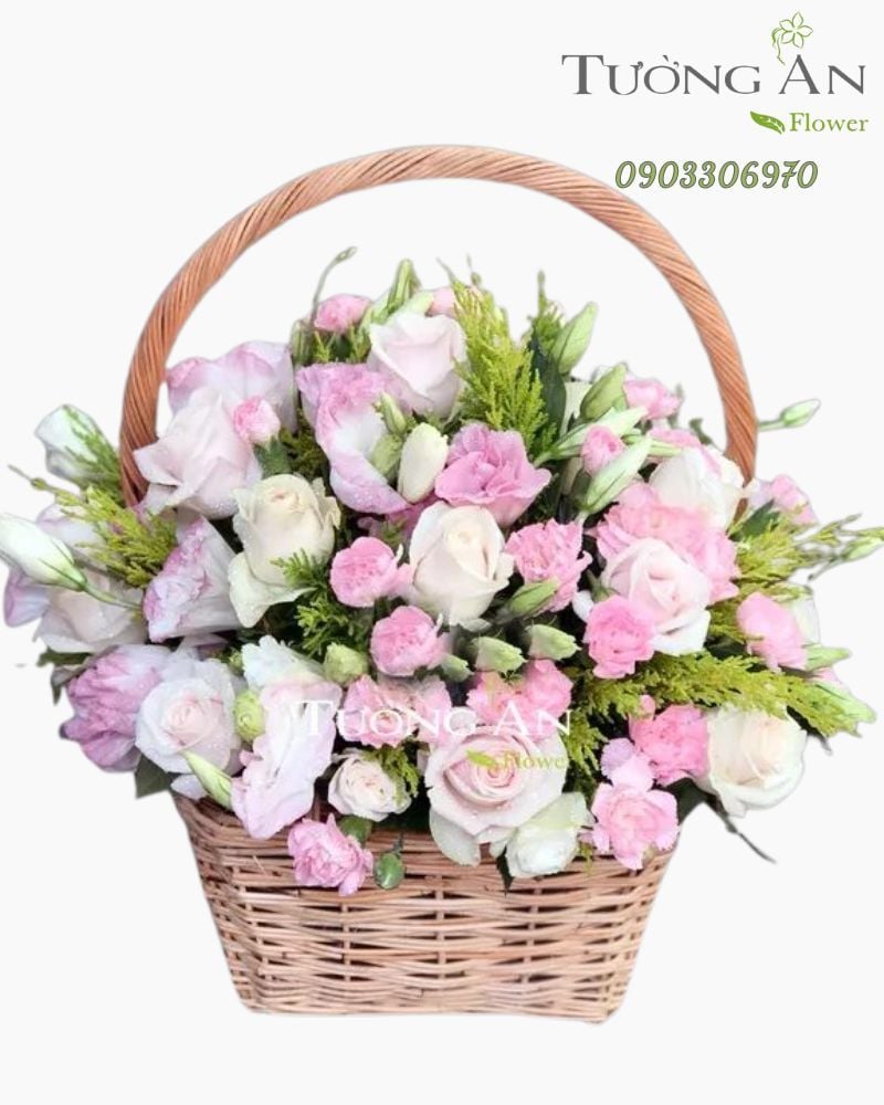  Giỏ Hoa Nụ Cười Ngọt Ngào - A312 