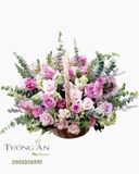  Giỏ Hoa Sắc Hồng Tím - S367 