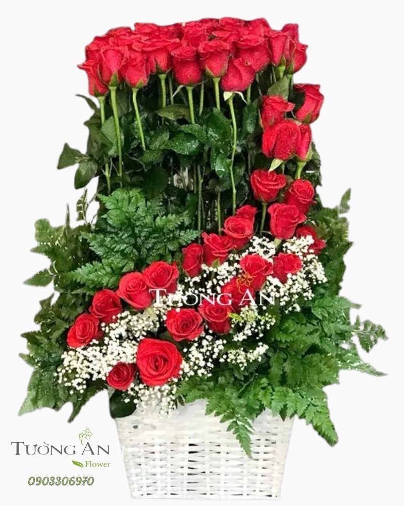  Giỏ Hoa Suối Hoa - A314 
