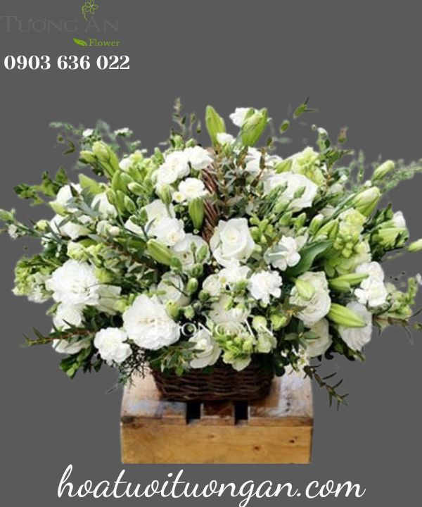  Giỏ Hoa Thuần Khiết - S285 